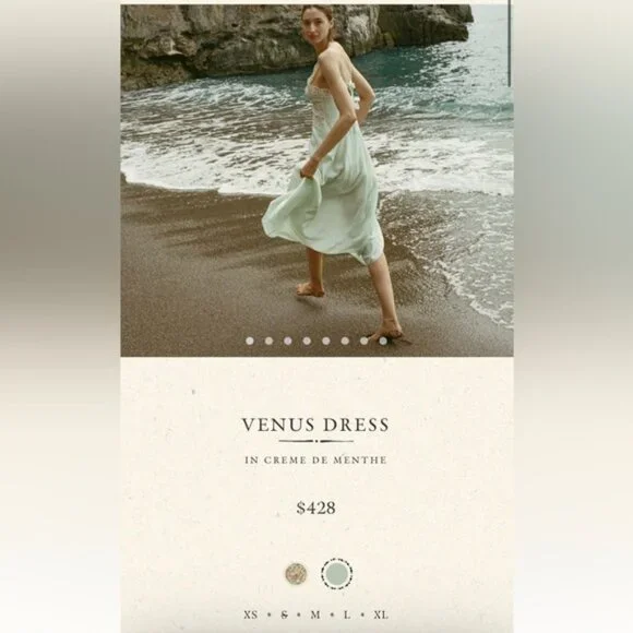 NWT DOEN Venus Dress in Creme De Menthe Size Small - Picture 2 of 13